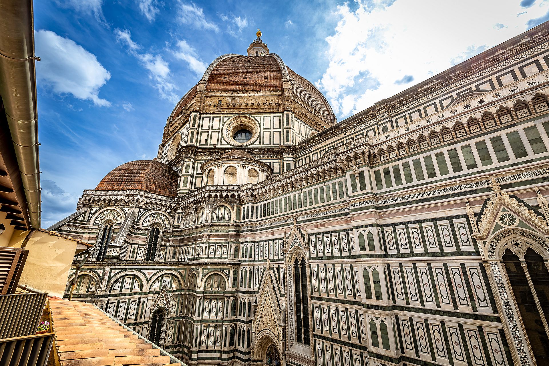 Brunelleschi's Dome and Florence Cathedral seen from a balcony of Hotel Duomo Firenze