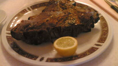 Bistecca alla fiorentina, the classic Florentine T-bone steak