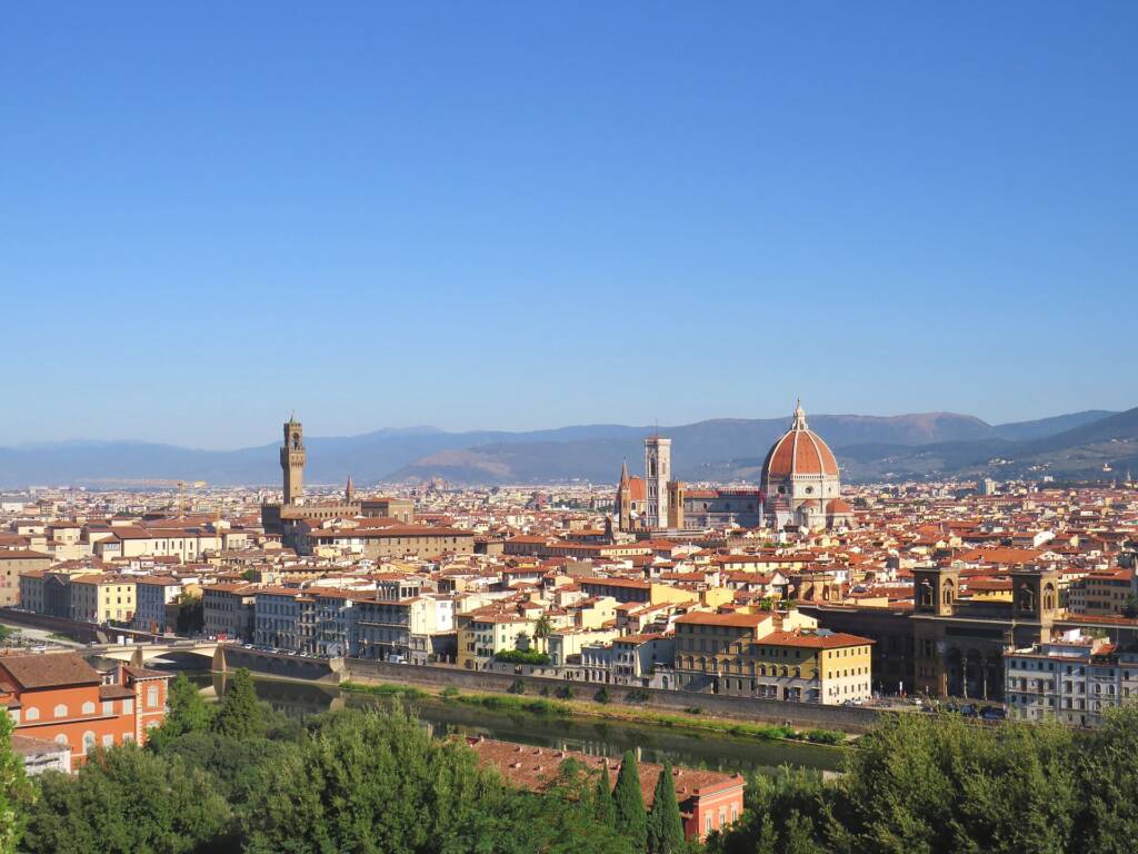 Panorama of Florence with the Duomo seen from Piazzale Michelangelo
