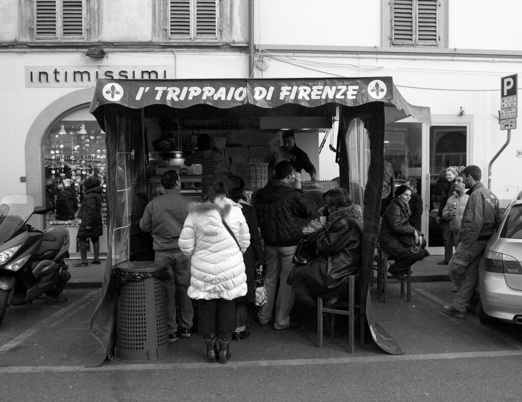 Lampredotto street food kiosk in Florence