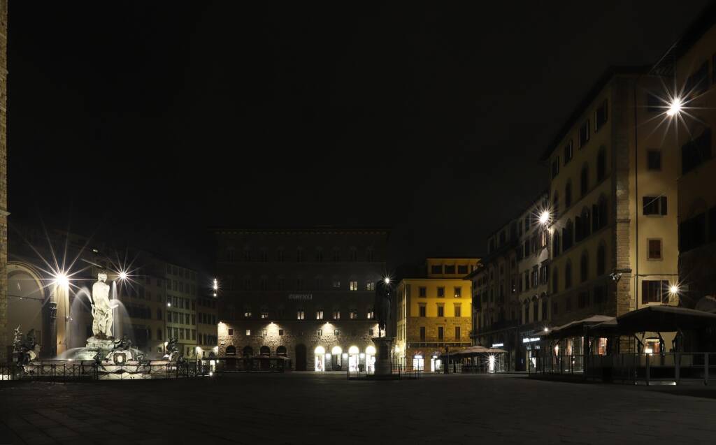 Piazza della Signoria in Florence at night